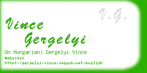 vince gergelyi business card